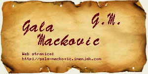 Gala Mačković vizit kartica